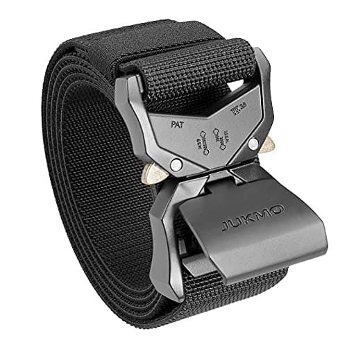 JUKMO Tactical Belt, Military Hiking Rigger 1.5" Nylon Web Work Belt