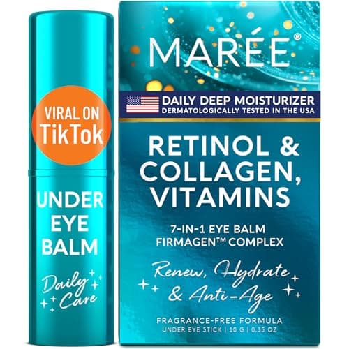 MAREE Under Eye Balm Stick with Retinol & Ceramide Complex – Facial Moisturizer for Dark Circles & Wrinkles – Under Eye Brightener Stick, Anti-Wrinkle Hydrating Face Skincare