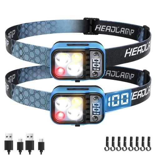 DARKDAWN 4 Modes Head Light Flashlight,Headlamp Flashlight