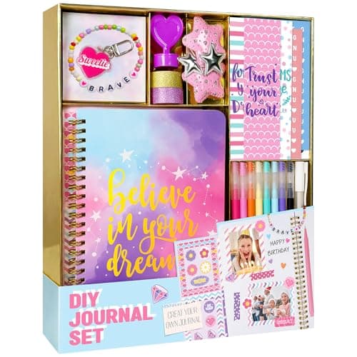 Nollh DlY Journal Kit for Girls Scrapbook Gifts for 8-12 Year Old Girl