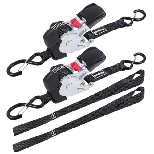 Ayaport Retractable Ratchet Straps, 12ft Self Retractable Straps, 2Packs