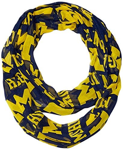 FOCO NCAA Michigan Wolverines Infinity Scarf, Team Color