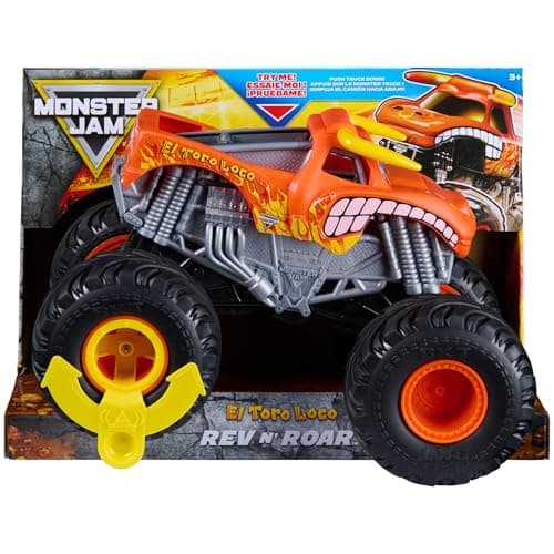 Monster Jam El Toro Loco Rev 'N Roar Monster Truck, 1:18 Scale