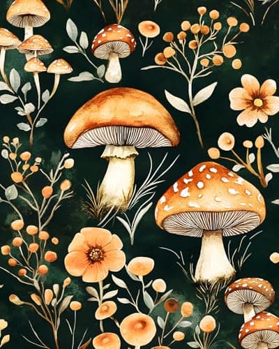 BOKEBEVE Vintage Floral Wallpaper Peel and Stick Dark Green 17.5 x 118In