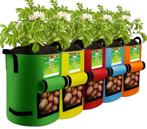 kopotma 10Gal Colorful Potato Grow Bags, Potato Bags for Growing Potatoes