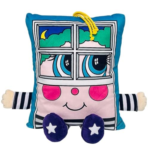Pillow People: Window Rattler Plush - 2-in-1 Toy & Pillow, 80's Nostalgic Plush Pal Reimagined, Stuffed Rectangular Character, Cozy Nap & Play Design