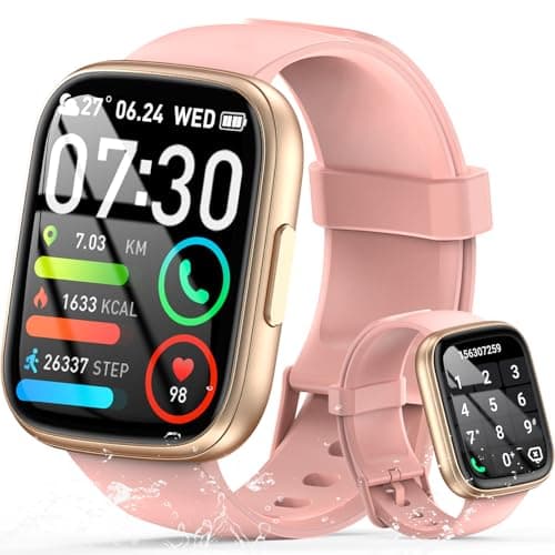Smart Watch for Men Women (Answer/Make Call), 1.95" Touch Screen Fitness Tracker with Heart Rate/Sleep Monitor, IP68 Waterproof Smartwatch for Android iOS, Fitness Watch with 120+ Sports Modes, Pink