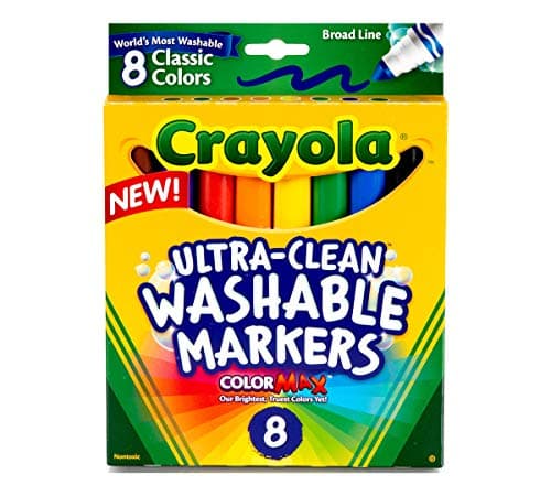 Washable Broad Point Markers (8/Pack) [Set of 2]