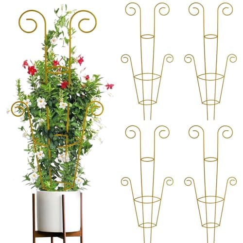 4Pack 30" Trellis for Climbing Plants Outdoor,Rustproof Metal Support