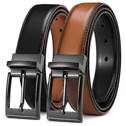 CHAOREN Reversible Belt Men 1 Piece - 1.25" Leather Dress Belt