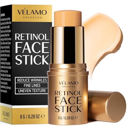 VELAMO ADVANCED Retinol Face Stick: Reduce Fine Lines Wrinkles and Uneven Texture - Retinol Cream for Face Anti Wrinkle Anti Aging - 0.28 OZ/8g