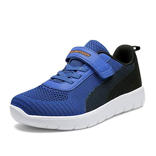 DREAM PAIRS Boys Girls Shoes Kids Tennis EZ-Ons MagicZips Athletic Running Walking Barefoot Zero Drop Sneakers,Size 12 Little Kid,Royal/Blue/Navy/Black,Zoom-K