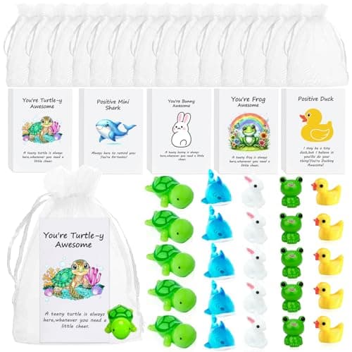 100Pack Positive Animals Thank You Card Gifts Bulk (Shark, Frog, Turtle)