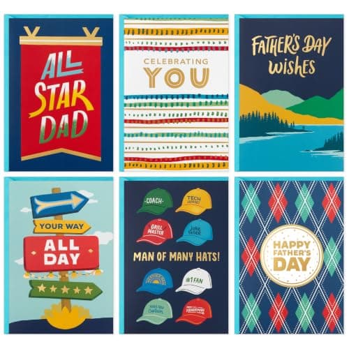 Hallmark Fathers Day Card Assortment (24 Cards with Envelopes, 6 Designs)