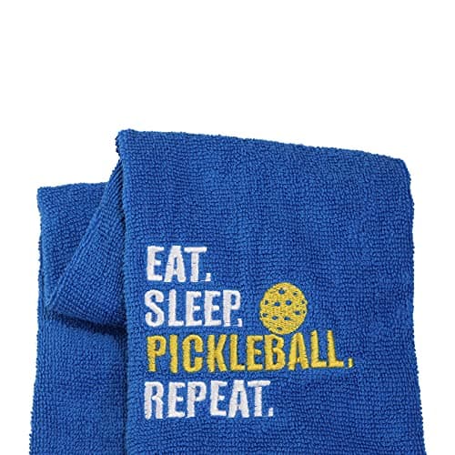 LEVLO Pickleball Lovers Gift Eat Sleep Pickleball Repeat Sport Towels for Sister Father Mother Gift (Eat Sleep Pickleball Repeat)