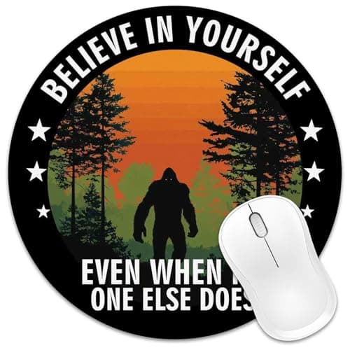 Velluxion Round Mouse Pad 8x8in Non-Slip Rubber Base for Desk, B.B.I.Y