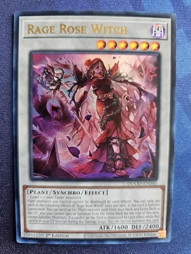 Rage Rose Witch - DOOD-EN040 - Ultra Rare - 1st Edition