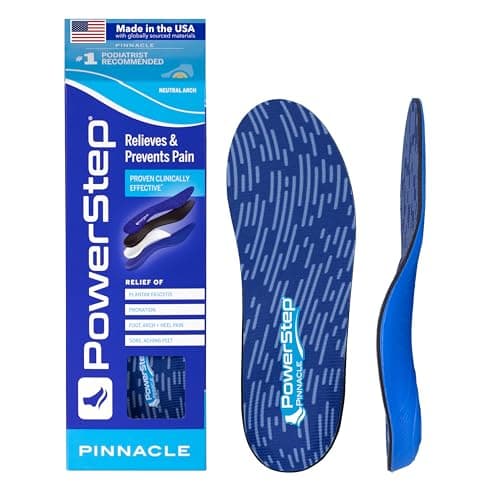 PowerStep Pinnacle Insoles, Plantar Fasciitis Relief (M 6-6.5, W 8-8.5)