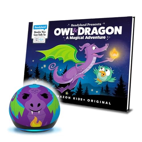 Echo Dot (5th Gen) Kids and Readyland Alexa Interactive Book Bundle | Dragon