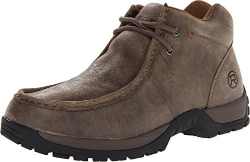 ROPER Mens Stirrup Ostrich Print Moc Toe Chukka Casual Boots Ankle - Brown - Size 8.5 D