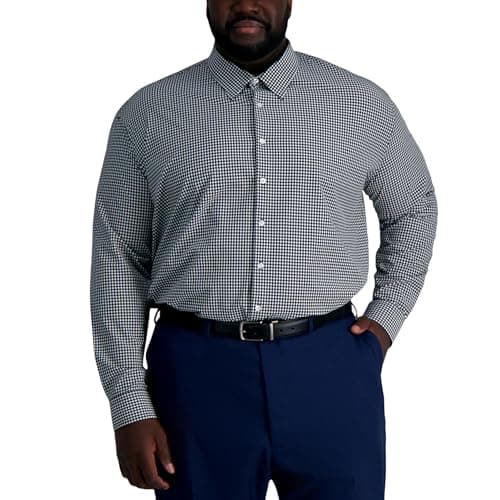 Haggar Mens Smart Wash® Classic Fit Comfort Stretch Dress Shirt - Big or Tall Sizes
