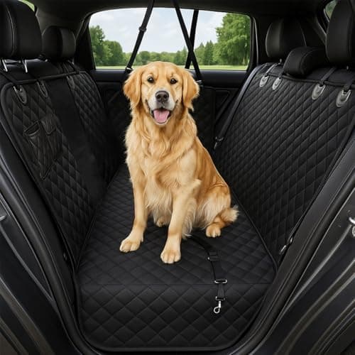 fidozen Dog Car Seat Cover, Waterproof Hammock with Pocket, Standard, Black