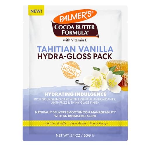 Palmer's Cocoa Butter Formula, Tahitian Vanilla Hydra-Gloss Pack, (2.1 Fl Oz), Nourishing Conditioner Treatment with Vitamin E & Acacia Honey for Shine, Smoothness & Frizz Control, All Hair Types