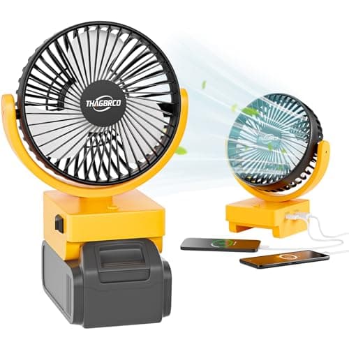 ThagBrco Portable Cordless Fan Compatible For Dewalt 20V 60V Battery