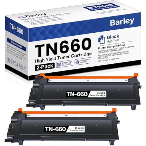 TN660 TN-660 High Yield Black Toner Cartridge Compatible TN-660 Toner Cartridge Replacement for Brother TN660 TN-660 HL-L2305W HL-L2380DW DCP-L2540DW, (TN660 2PK)