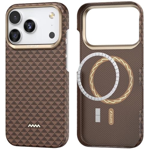 RAPTIC 2025 for iPhone 17 Pro 6.3 inch, Compatible with MagSafe, Non-Slip & Ultra Slim Light Case for 17 Pro with Caseless Feeling, 1500D Aramid Fiber Textures, [Tactile Woven-Humble]