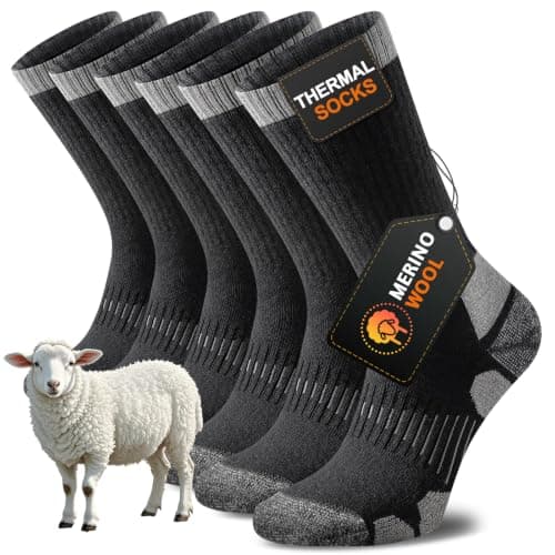 Niorasen Merino Wool Socks for Men & Women, Thermal Winter Crew Warm Socks