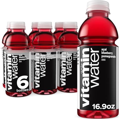 vitaminwater XXX Acai-Blueberry-Pomegranate, Flavored Water Beverage, 16.9 fl oz Bottles, 6 Pack
