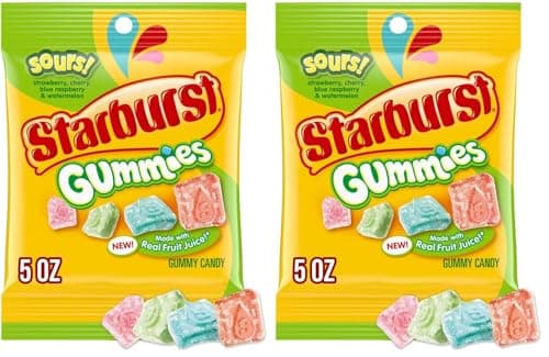 STARBURST Sour Gummies, 5 oz Bag (Pack of 2)