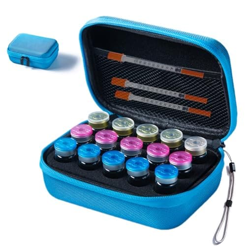 JFGLORIX Insulin Fridge Holder Storage Case Insulin Vial Protector Holder peptide Storage case Fridge Fits Standard 1-10ml
