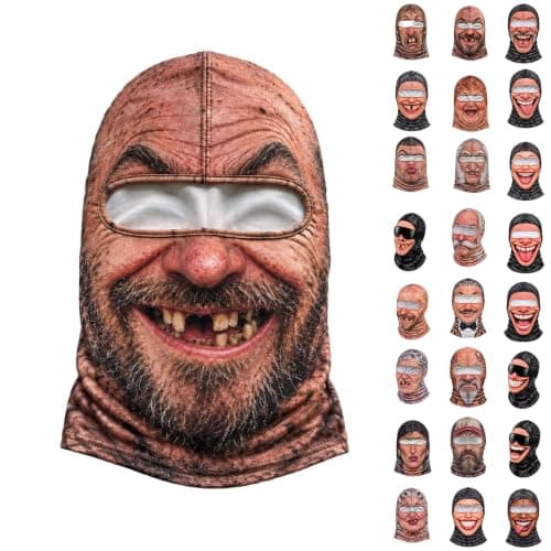 Ski Mask Old Man Balaclava Face Mask 3D Realistic Funny Winter Halloween
