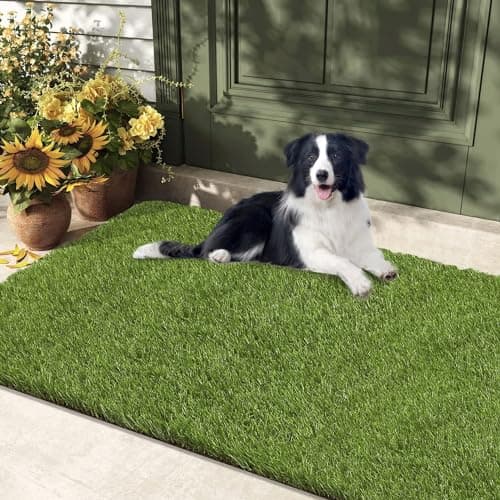 HEBE Fake Grass Turf Rug 32''x48'', Dog Grass Pee Pad for Potty Training