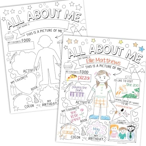 20 All About Me Posters Elementary Classroom Decor, Star Student Poster