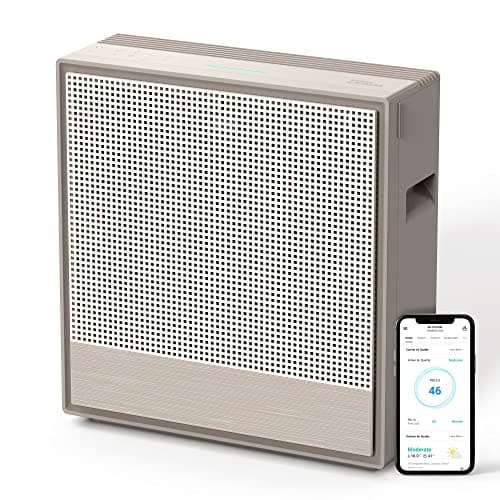 COWAY Air Purifiers for Home Large Room Up to 1,860 ft², Washable Pre-Filter and HEPA Filter for Smoke, Allergies, Pet Dander, Odor, AQI, App Control, Smart, 3yr Warranty, Airmega 250S Wifi
