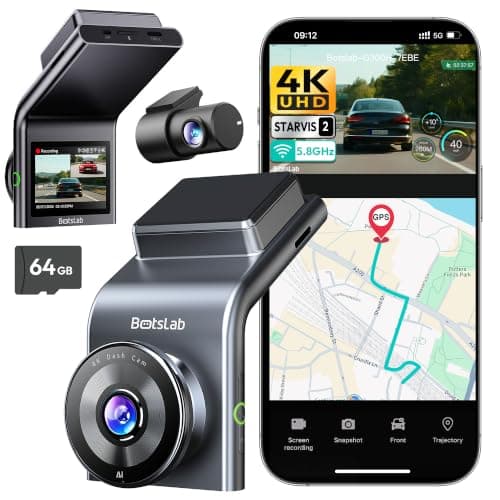 BOTSLAB G300H Plus 4K STARVIS 2 Dual Dash Cam Front and Rear[2026 Upgraded]