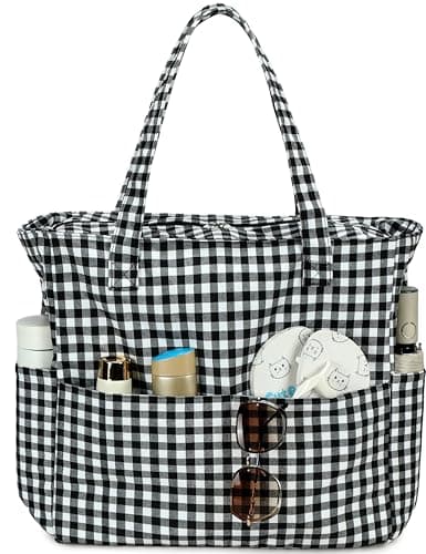 Bluboon Beach Bags for Women, Large Waterproof Tote Bag With Wet Compartment for Pool Weekender Travel Gym