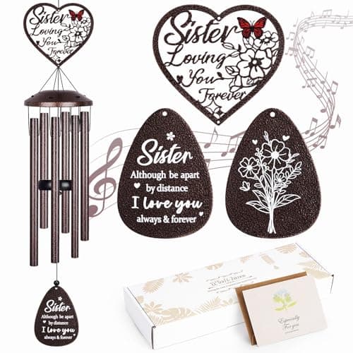 YHmall Sisters Gifts, 36" Wind Chimes Sister Birthday Gifts from Sisters