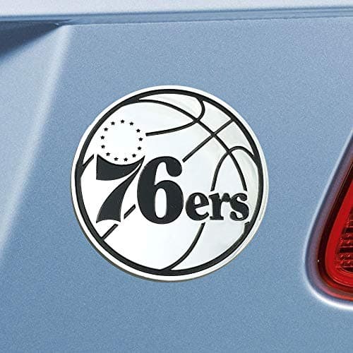 FANMATS 25085 Philadelphia 76ers 3D Chrome Metal Auto Emblem