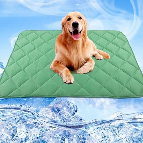 Pilviset Cooling Blanket for Dogs, Dog Cooling Mat & Bed - Lightweight, Durable & Breathable Pet Throw for Couch, Sofa, Car and Furniture Protector, Reversible Design, Easy to Clean, 22"x28", Green