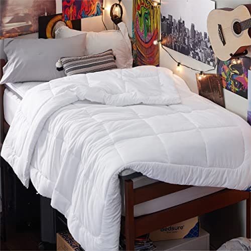 Bedsure Comforter Duvet Insert - Quilted Comforters Twin XL Size, All Season Duvet, GentleSoft Down Alternative Bedding, with 8 Tabs, Gifts for Women/Men, White, Twin XL 92 x 68 Inches