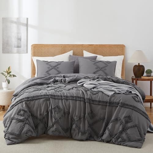 Oli Anderson King Comforter Set, Tufted Boho Bedding Sets