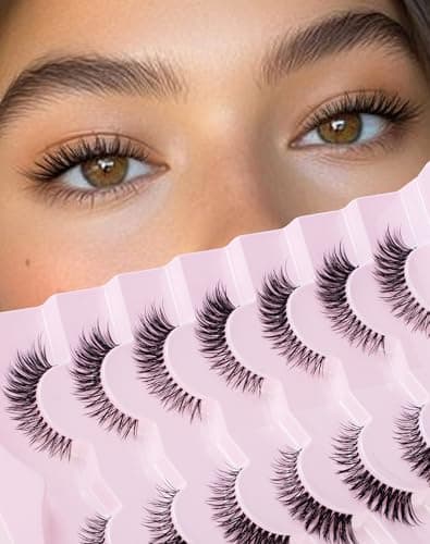 Frihappy Wispy Natural Eyelashes C Curl Flared Fake Lashes Natural Look HA-41