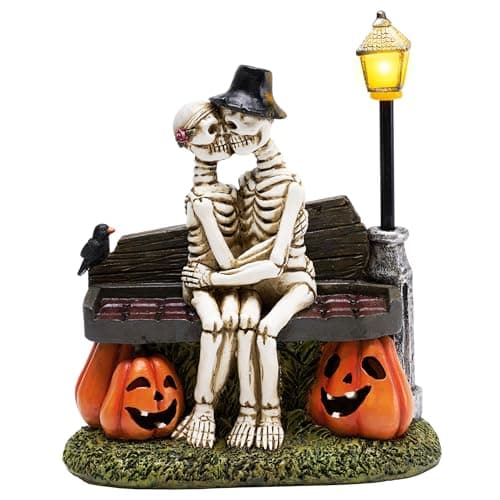 TERESA'S COLLECTIONS Lighted in-Love Skeleton Halloween Decorations Outdoor