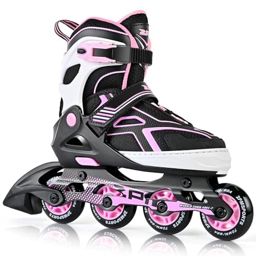 2PM SPORTS Torinx Green Boys Adjustable Inline Skates, Fun Beginner Roller Skates for Kids, Youth, Girls, Men and Women (Purple, Small - Little Kid (10.5C-13C US))