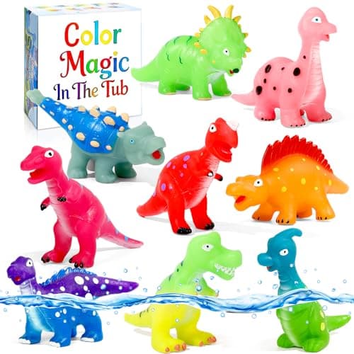 No Hole Dinosaur Bath Toys for Toddler Kids