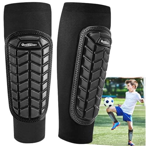 Kids Youth Shin Guards for Beach Volleyball (Black, XXS)